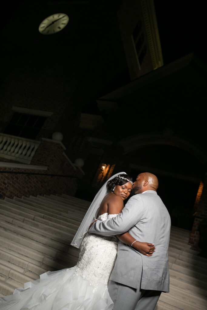 bride and groom photos at Smithfield center